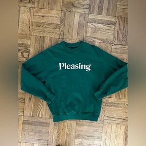Harry Styles PLEASING Forest Green Crewneck Sweatshirt - Medium